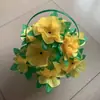 Ramo de Crisantemos Artificiales para Limpieza de Tumbas, Flores de Plástico y Seda para Servicios Conmemorativos, Suministros Funerarios, Limpieza de Tumbas del Festival Qingming, Flores Falsas Grandes