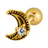 Pendiente de moda transfronterizo de acero inoxidable con cabeza de fantasma y rosa, rosca externa, pendiente de elefante, dinosaurio, pendiente personalizado para piercing