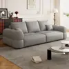 Sofá Doble Recto de Chenilla Color Crema para Sala de Estar, Sofá de Tela para Apartamento Pequeño de Tres Plazas Estilo Nube para Alquiler