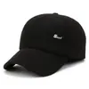 Novo Chapéu de Algodão Masculino para Exterior de Inverno para Homens de Meia-Idade e Idosos Vovô com Pelúcia Quente Boné de Baseball Proteção para Orelhas de Velho Proteção Contra Frio Chapéu Bico de Pato