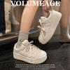 Zapatillas Transpirables de Piel Genuina 2026 para Mujer, Zapatos Deportivos Casuales con Cordones y Suela Gruesa, Zapatos Blancos para Mujer, Cómodos Zapatos de Plataforma Que No Cansan Tus Pies