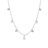 Collar de corazón con borla de perlas y circonitas, cadena para la clavícula versátil elegante de lujo ligero de nicho, joyería de estilo dulce