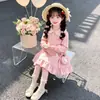 Vestido para Bebé Niña 2026 Primavera/Otoño Nuevo Elegante Dulce Lindo Estilo Encaje Patchwork Cuello de Muñeca Vestido de Princesa