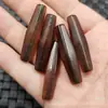 Cuentas Hexagonales de Ágata Roja Pulida, Cuentas Sueltas de Jade, Cuentas de Arroz de Calcedonia, Cuentas de Barril, Accesorios de Joyería para Pulseras