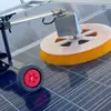 Herramienta de Limpieza de Módulos Fotovoltaicos Cepillo Limpiador de Paneles Solares Máquina Limpiadora Automática Portátil Cepillo Eléctrico de Una Cabeza Limpieza