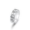 Red Nuevo Lindo Anillo Emoji Anillo de Pareja Masculino y Femenino Protagonista de Anime Ajustable Regalo para Novia