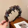 Diadema Bosque Brumoso con Malla Suave, Diseño de Perlas, Corona Alta, Versátil para Controlar el Cabello Suelto, Adecuada para Salir, Diadema para Mujer