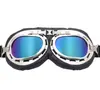 Gafas de Motocicleta Vintage en Cuero Bronce Antiguo, Gafas Protectoras Steampunk para Motociclismo, Gafas Retro Resistentes al Viento y la Arena