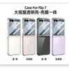 Funda Adecuada para Teléfono Móvil Samsung Z Flip7, Carcasa con Bolsa de Aire de Ventana Grande y Película Integrada, Estilo Creativo Transparente, Funda Protectora Flip7