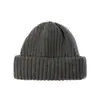 Gorro tejido simple gorro de lana color liso Retro japonés todo partido gorro apilado protección para las orejas punta cerrada cálido gorro para el frío hombres y mujeres