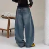 Calça Jeans Feminina Primavera e Outono 2026 Nova Casual Menina Estilo Coreano Crianças Médias e Grandes Jeans com Strass Cortado a Frio Transfronteiriço