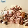 Cinta de cuadros con estampado de osito de peluche marrón con lazo, empaque floral, materiales para manualidades, venta al por mayor desde el fabricante