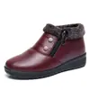 Zapatos de Algodón con Forro de Felpa para Invierno, Zapatos Cálidos para Madres, Antideslizantes, Engrosados, Zapatos de Algodón para Adultos Mayores, Planos, Antideslizantes, Zapatos de Leche