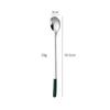 Cuchara de Acero Inoxidable 304 Estilo Coreano Mango Largo Cuchara para Hielo Cuchara para Mezclar Bar Alto Valor de Color Cuchara Larga para Mezclar Miel