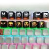 Material ABS transparente pixel amor esc teclas de dirección wasd personalidad teclado mecánico mx cross tecla crisantemo