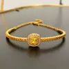 Tienda de oro con un color fuerte, oro brillante de 24 quilates, diamante, pequeña pulsera de media azúcar, pulsera de diamantes completa, pulsera de nicho ajustable