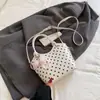 Bolsa Cesta de Bolinhas Feminina 2026 Nova Verão High-End Light Luxury Bolsa de Mão Bolsa de Ombro Transversal