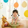 Conjunto de balões coloridos para festa de aniversário para meninas e crianças, decoração de um ano, alças de ombro, adereços fotográficos para criar atmosfera