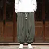 Outono/Inverno 2026 Novas Calças Harem Masculinas de Veludo com Punho Estilo Chinês Tamanho Grande Casual Vintage