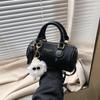 Bolsa pequena popular da moda deste ano feminina 2025 nova primavera e verão bolsa transversal versátil bolsa de mão coreana bolsa cilíndrica