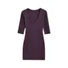 Vestido Sexy de Manga Média Estilo Europeu e Americano para Mulheres, Novo Modelo 2025, Decote V, Cintura Marcada, Slim Fit, Vestido Bodycon