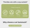 Hamaca de gato de moda, suministros para gatos para ventana de vidrio, cama cápsula espacial, nido de gato transparente, cesta colgante con ventosa, suministros para mascotas