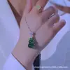 Collar Clásico de Calabaza Verde Estilo Chino Nuevo de 25 Años, Cadena para Clavícula de Lujo Ligero de Gama Alta, Accesorio Versátil de Calabaza para Mujer