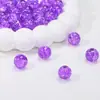 Cuentas de Cristal de Colores Florales Agrietados con Agujero Recto Redondas Sueltas Accesorios para Joyería Hecha a Mano DIY
