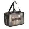 Bolsa de maquillaje impermeable con separación para seco y húmedo, bolsa de tocador portátil de gran capacidad para viajes, bolsa de almacenamiento de maquillaje de mano para baño y fitness