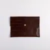 Bolsa de embalagem para joias Fuchen de alta qualidade em couro sintético PU com botão de pressão, bolsa de armazenamento para colares e anéis