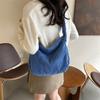 2026 Bolso Tote Simple de Gran Capacidad para Mujer, Nuevo de Primavera, Bolso de Hombro Casual de Pana, Bolso Grande
