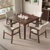 Mesa Cuadrada de Madera Maciza, Mesa de Comedor Cuadrada Nórdica, Mesa de Mahjong, Mesa y Sillas Cuadradas para Sala de Estar en Casa