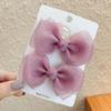 Horquilla de lazo coreana, linda horquilla, accesorios para el cabello para niños, exquisita horquilla pequeña con clip lateral, horquilla rota de princesa