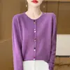 Nuevo Suéter Abrigo Casual Holgado Otoño/Invierno 2026 para Mujer, Cárdigan de Punto Suave y Juvenil con Cuello Redondo