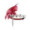 Anos 1920 Europeu e Americano Pluma Headband Faixa de Cabelo Festa de Despedida de Solteiro Banquete Diamante Retro Pluma Hairband Atacado Transfronteiriço