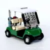 Reloj despertador electrónico creativo de calendario perpetuo con forma de carrito de golf, modo de ajuste con botón multifunción, adorno de escritorio de golf