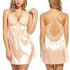 Novo Vestido de Noite Casual de Seda Gelo Princesa Renda Romântica Costas Nuas Alça Cruzada Vestido de Noite Fino