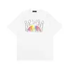 Camiseta de Manga Curta para Casal Amiri Pomba da Paz Tinta Flow Grafite Lettering 230g Série Coleção Estampa Clássica do Logo