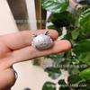 Plata Pura 999 Dragón Dumpling Lindo Dragón Hueco Collar Colgante Regalo Bienestar Transmisión en Vivo Venta al por Mayor Dropshipping