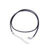 2.0/1.5mm Fabricantes coreanos de cordón de cera al por mayor collar de joyería de cordón de cera coreano negro con colgante de cuerda con cadena