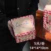 Caja de bollos, galletas, macarrones, bagels y fideos, caja de embalaje para el té de la tarde