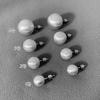 Brincos de bola de metal escovado fosco femininos estilo francês design de nicho luxo leve simples que combinam com tudo brincos de pino prateados foscos