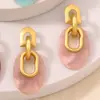 Brincos geométricos quadrados europeus e americanos transfronteiriços, estilo retrô francês, personalidade, luxo leve, versáteis, brincos brincos brincos
