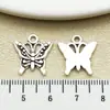 20 Pingentes de Borboleta Estéreo de Liga Metálica com Recorte de Inseto em Prata Antiga Acessórios para Pulseira Chaveiro DIY Caseiro