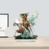 Adornos de Escritorio de Elfo Hada Luna Transfronterizos con Base Soporte de Escritorio de Acrílico Decoración Colgante