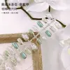 Nuevas Tiras de Uñas Pre-hechas Más Vendidas de 30 Piezas, Parches de Uñas Coloridos Electroplateados, Arte de Uñas Degradado, Uñas Portátiles Color Ojo de Gato Hielo-Transparente