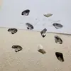 Rhinestones translúcidos negros de forma irregular con base puntiaguda para decoración de uñas, decoraciones negras de forma de corazón, ovaladas y de corazón torcido de alto brillo para decoración de uñas, accesorios hechos a mano para DIY