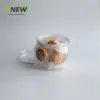 Frasco de Plástico Transparente Sellado Cuadrado de 650ml con Tapa de Cristal Frasco para Alimentos Frasco para Snacks Frasco para Galletas Cubo de Plástico