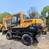 Excavadora de ruedas HYUNDA 150W-9 usada para proyecto de paisajismo municipal en buen estado