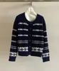 Enviado desde Corea, cárdigan suéter chic de otoño e invierno con nuevo patrón Fair Isle vintage, abrigo casual holgado para mujer